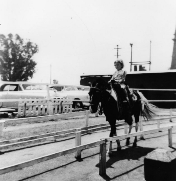 Girl Rides A Pony ca. 1958-thumb-600x616-63042